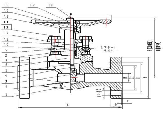 A105 Forged Steel Flanged Gate Valve Pressure 1.6/2.5/4.0/6.4mpa Rising Stem Dn150