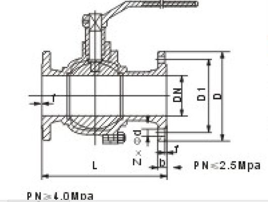 Russia Standard Floating Ball Valve Carbon Steel Anticorrosive Remote Control