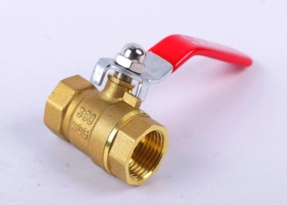 PTFE Brass 1 Inch Floating Ball Valve Threaded Connection 1.0/1.6 Mpa Pressure