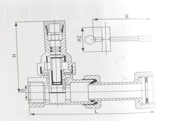 Telescopic Threaded Lockable Gate Valve , Durable Water Valve With Lock